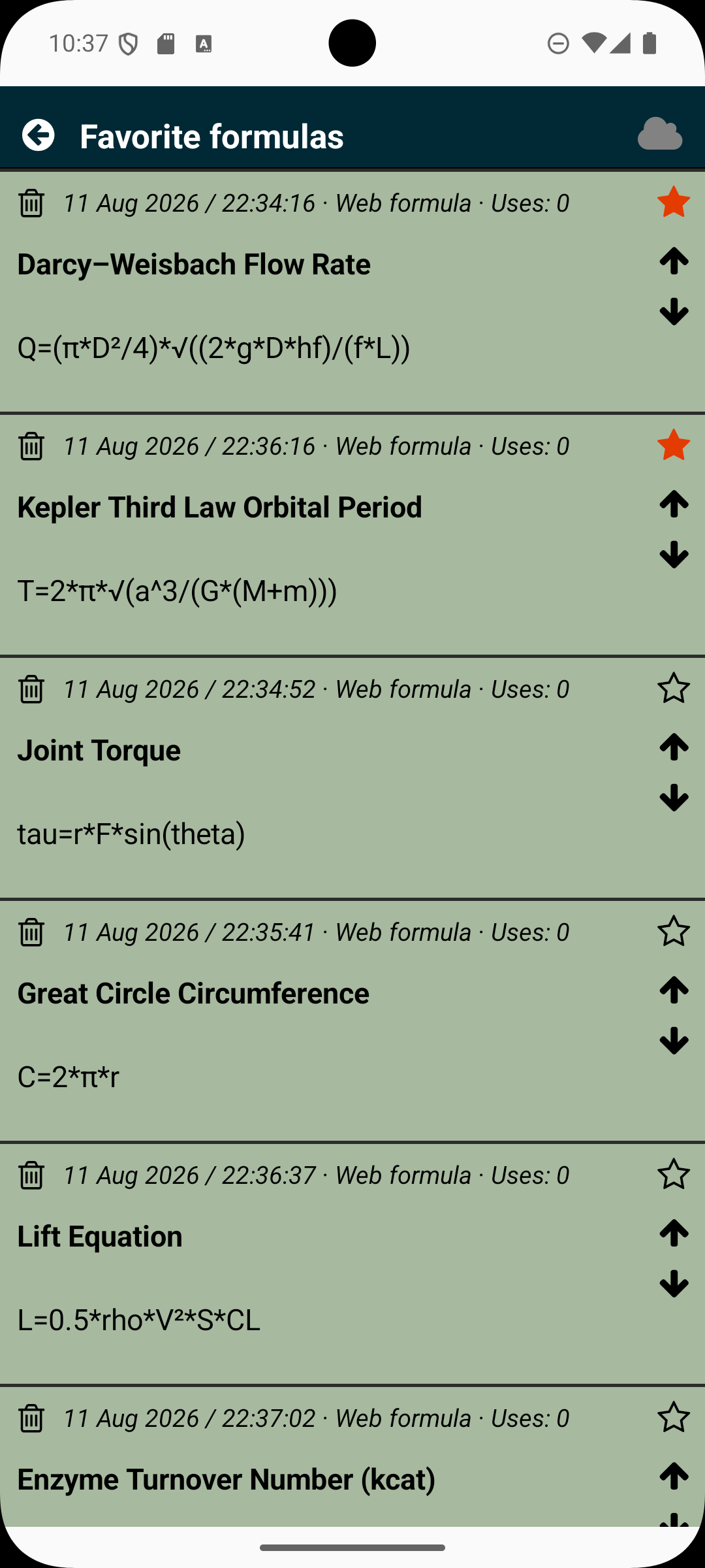 favorite formulas