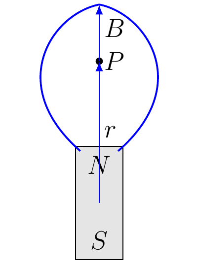 Magnetic Dipole Field at Pole